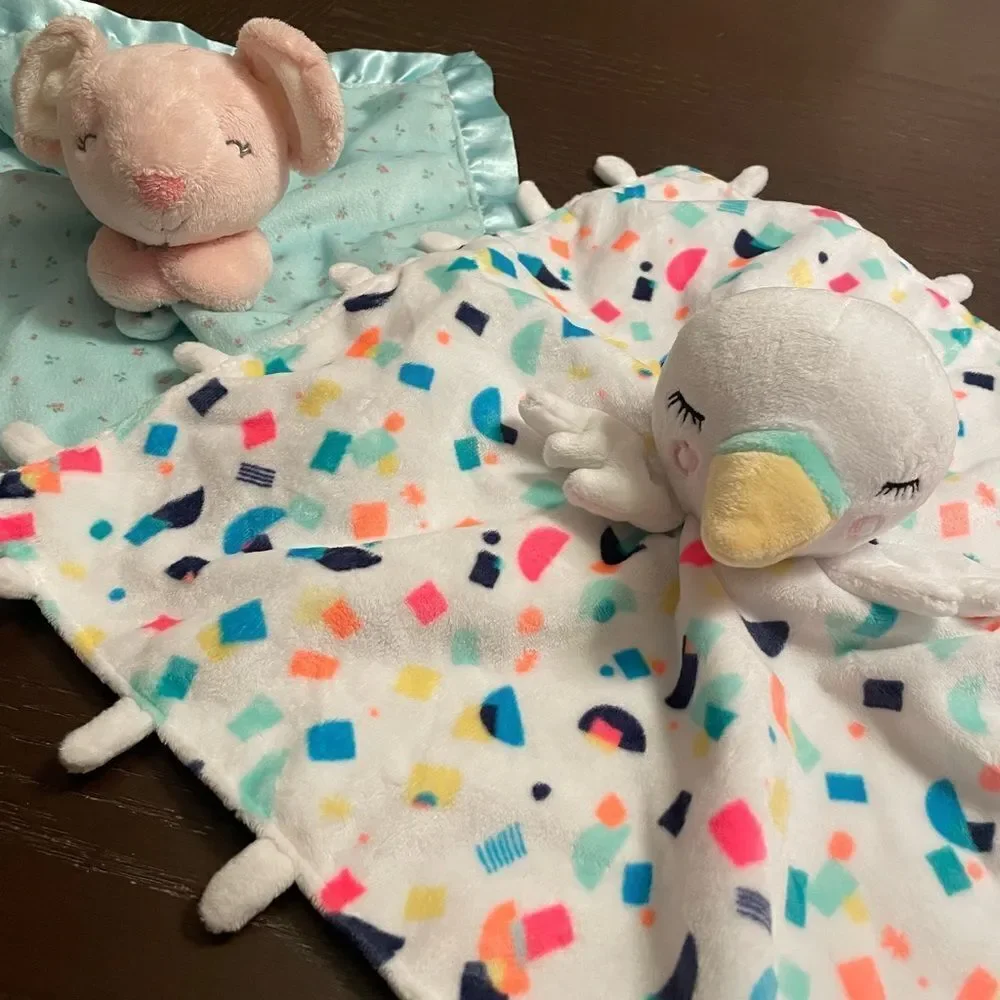Carters Satin Mouse Lovey Oh Joy Swan Lovey